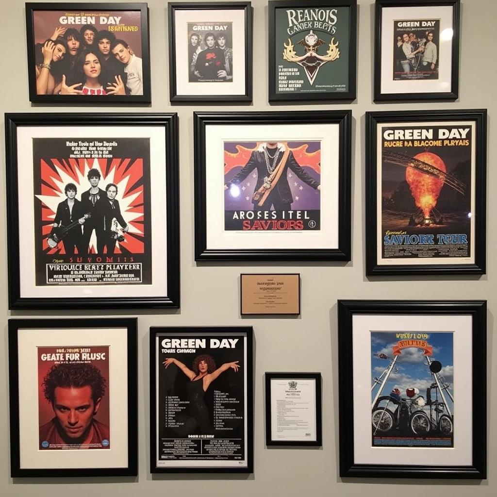 Framed Green Day Saviors Tour Poster Collection