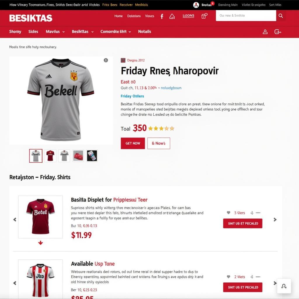 Besiktas online store featuring the Friday Beers shirt