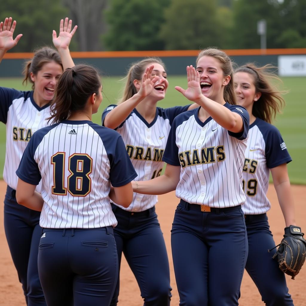 Funny Softball Team Names Celebrating a Win