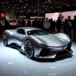 Futuristic Concept Car with a Unique Metal Body