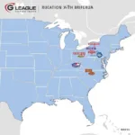 G League Teams Map in the Early Years