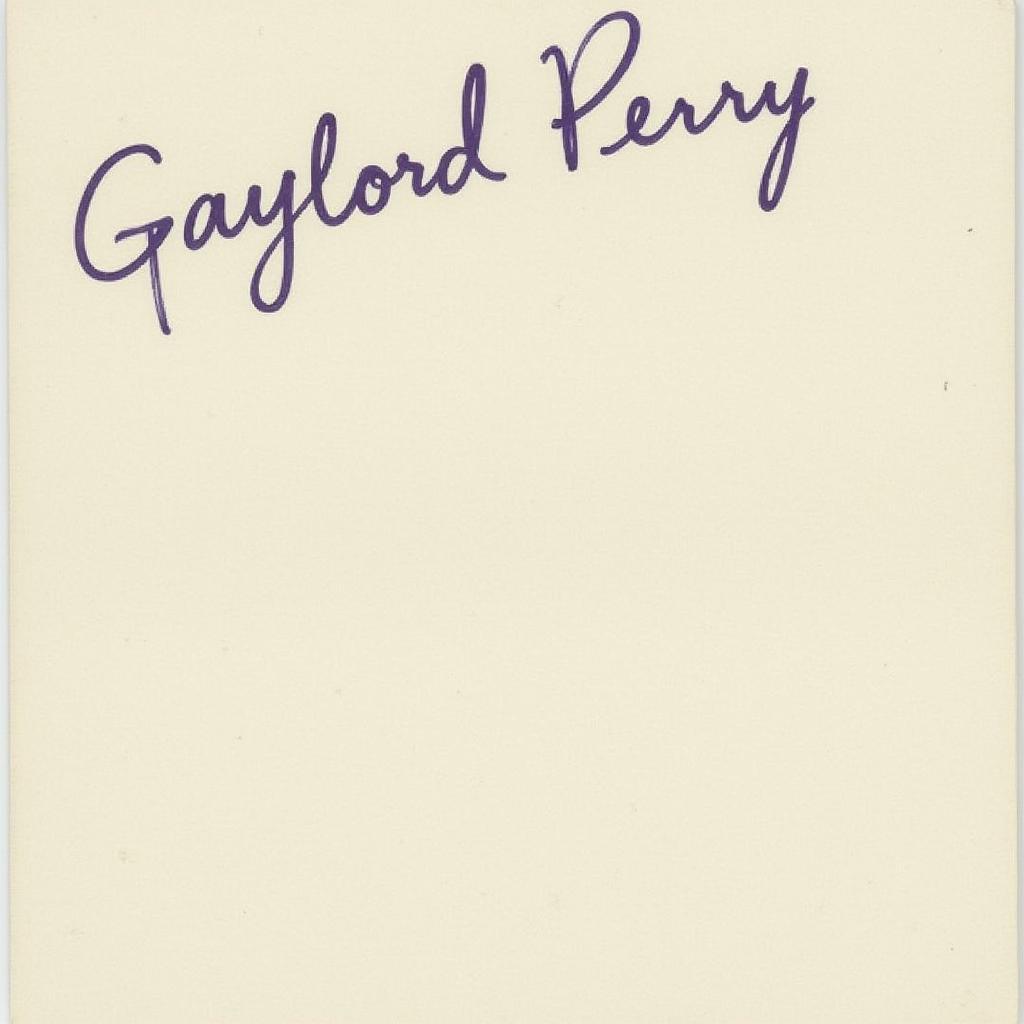 Gaylord Perry Autographed Card