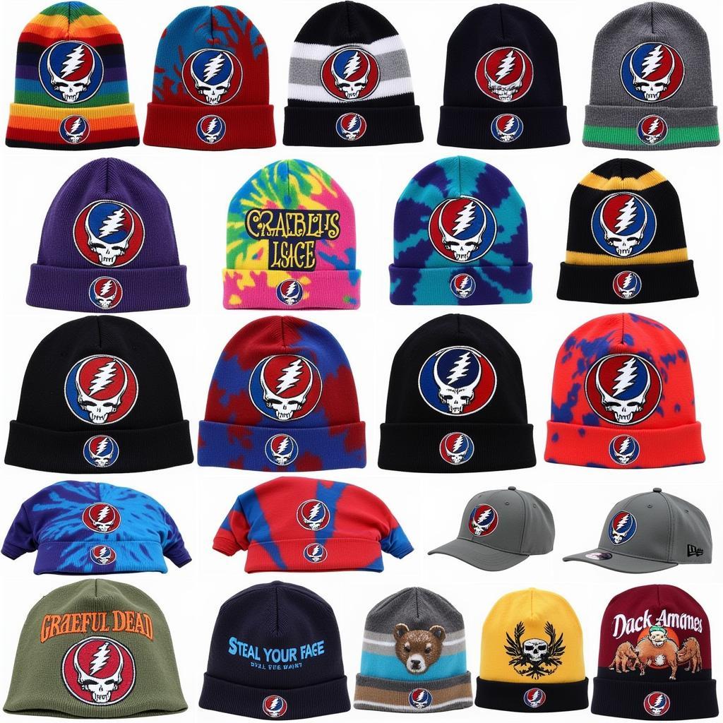 Variety of Grateful Dead Beanies