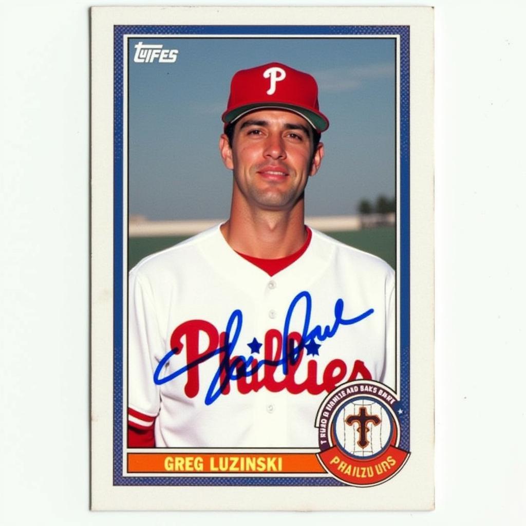 Greg Luzinski Signed Baseball Card