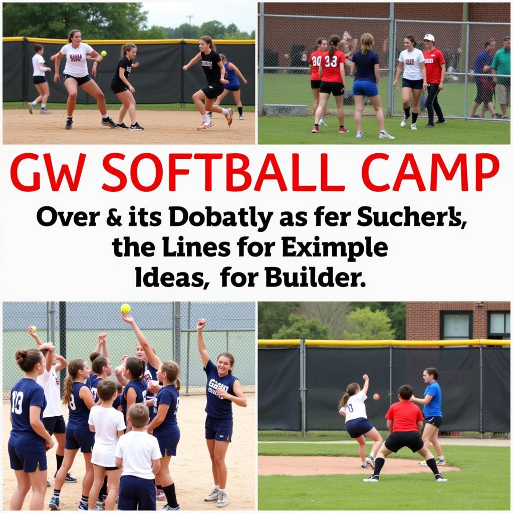 GW Softball Camp Activities