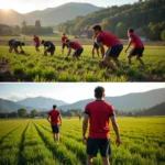 Hard Work in Agriculture and Football