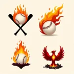 Heat Baseball Logo Design Concept