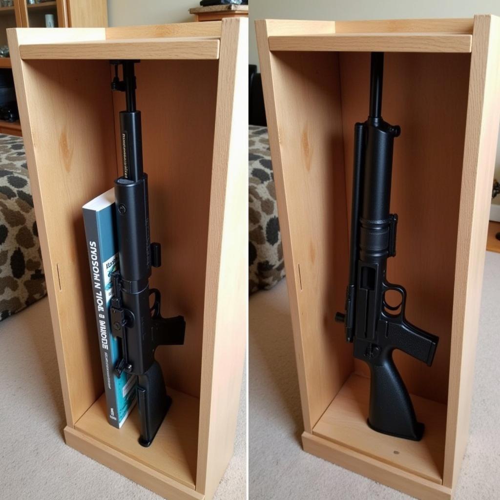 Hidden Gun Storage in Bookshelf