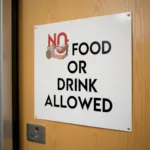 Hospital No Food or Drink Sign