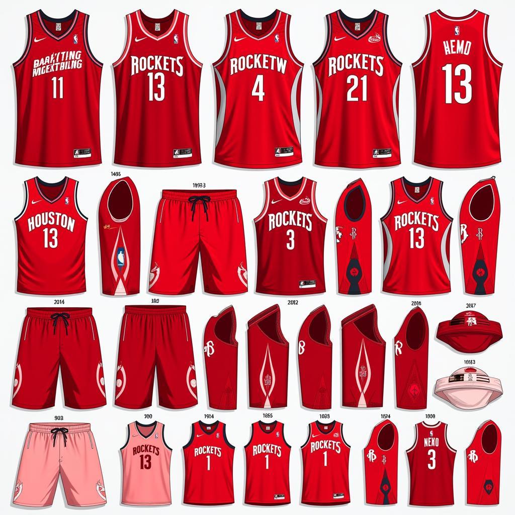 Houston Rockets Red Uniforms Evolution: From Classic to Modern