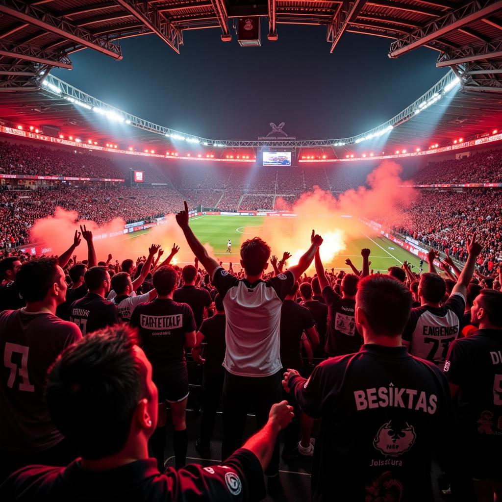 Beşiktaş Fans Chanting in Vodafone Park