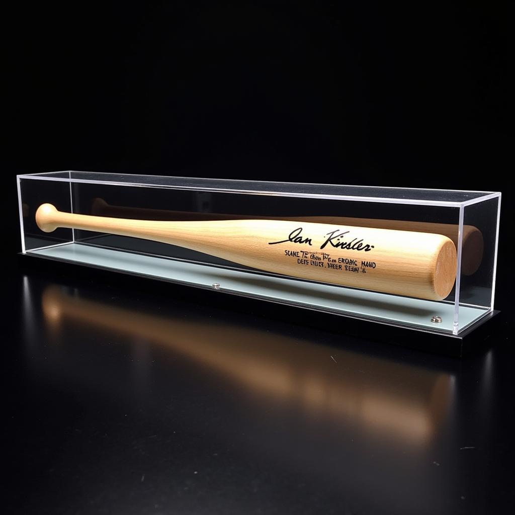 Ian Kinsler Autographed Bat in Display Case