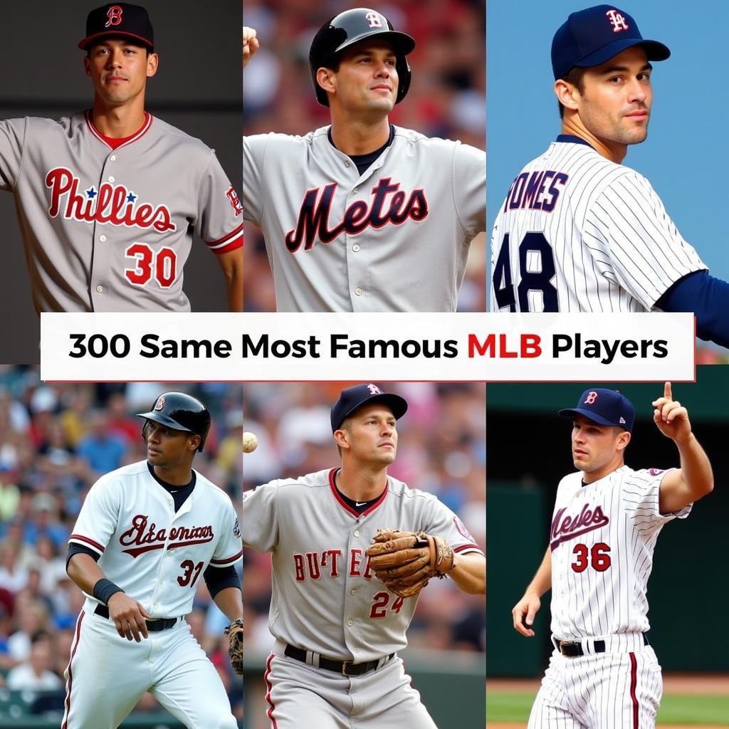 Iconic MLB players throughout history.