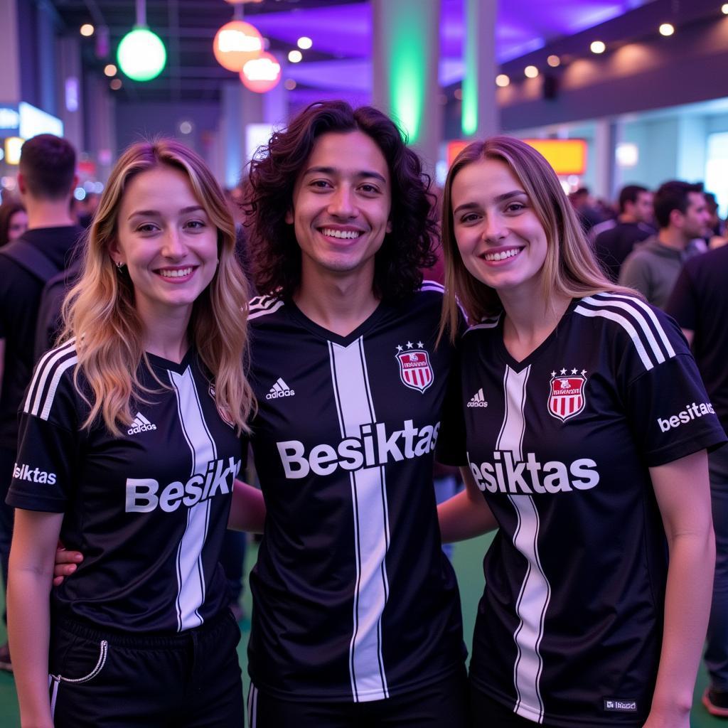 Illinois Game Con attendees sporting Besiktas jerseys.