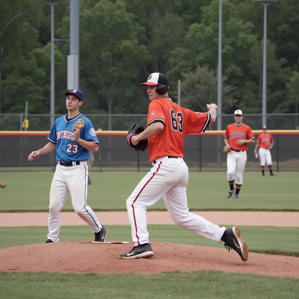 Independent Baseball League Players Competing