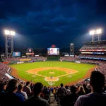 Independent League Baseball Game Under the Lights