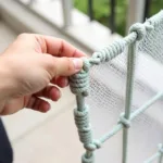 Inspecting Balcony Safety Net for Damage