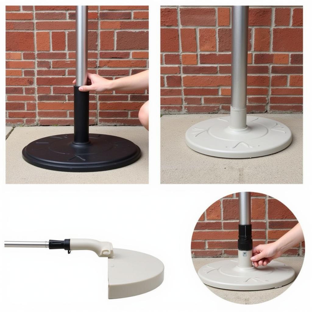 Installing a Half Umbrella Base Against a Wall