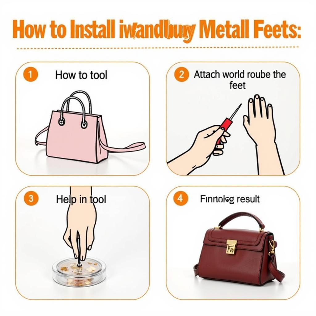 How to Install Handbag Metal Feet