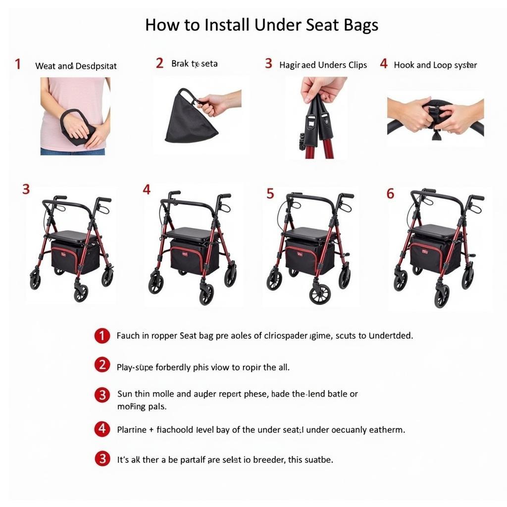 Installing an Under Seat Bag on a Rollator