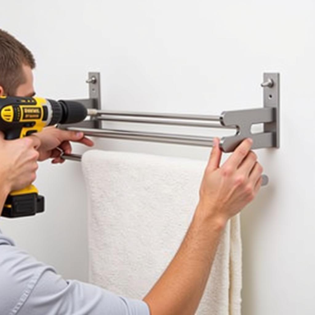 Installing a Wall-Mounted 30 Towel Rack