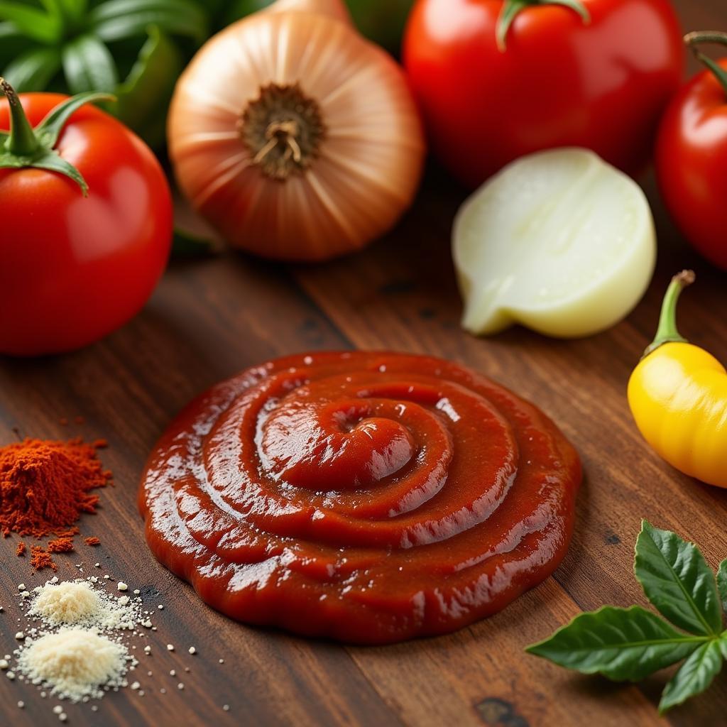 Fresh ingredients used in making Jack Miller Barbecue Sauce.