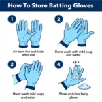 Jax Youth Batting Gloves Cleaning and Storage