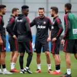 Jesse Schmidt training with the Besiktas squad