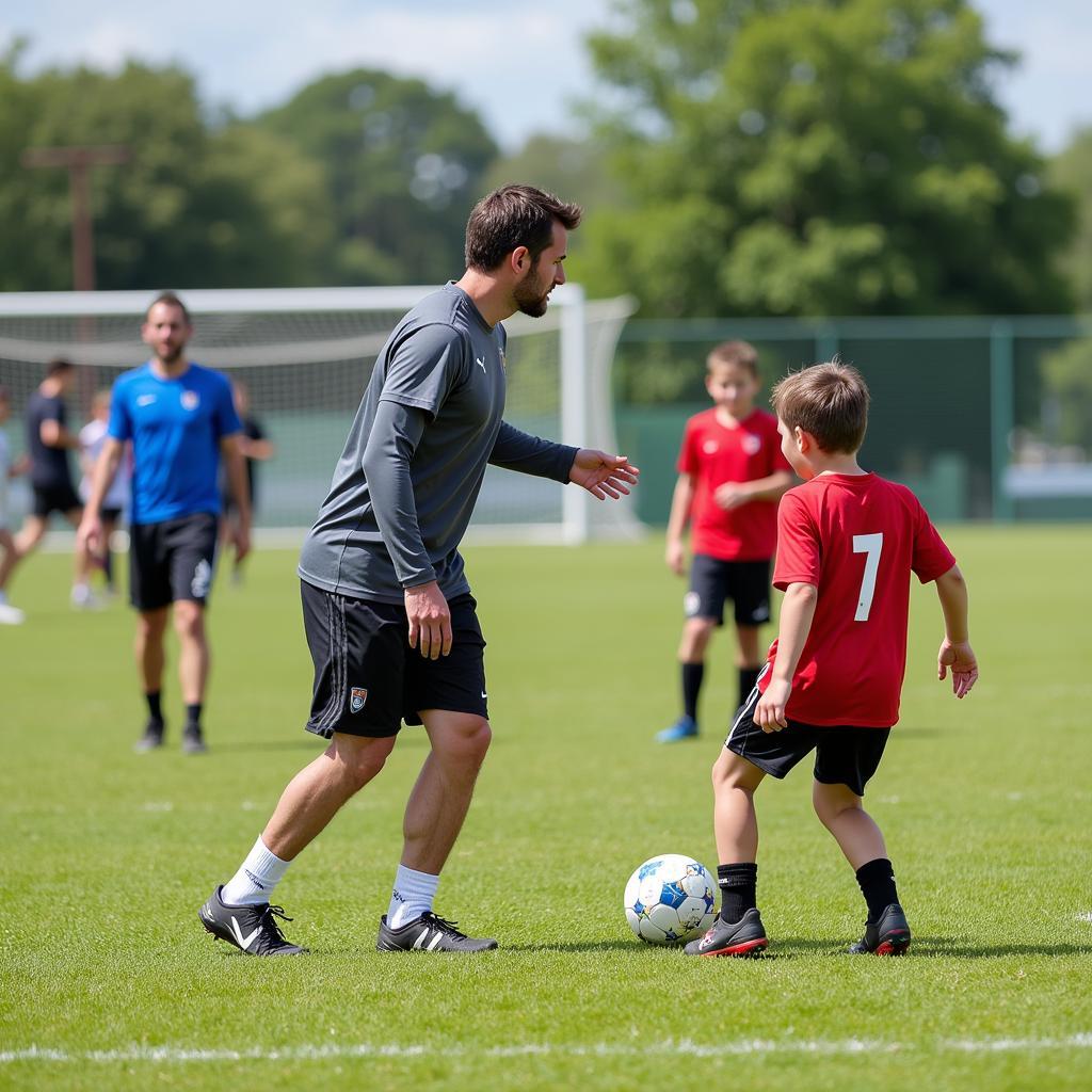 Johnson County Youth League soccer practice.