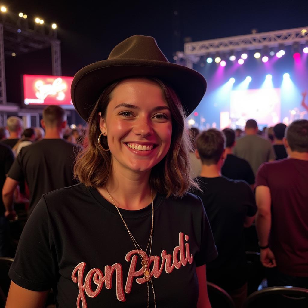 Jon Pardi Fan Wearing Merchandise