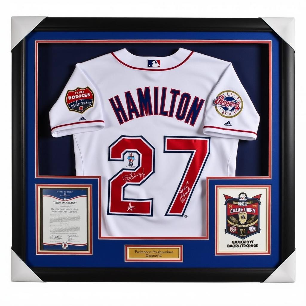 Signed Josh Hamilton Texas Rangers Jersey