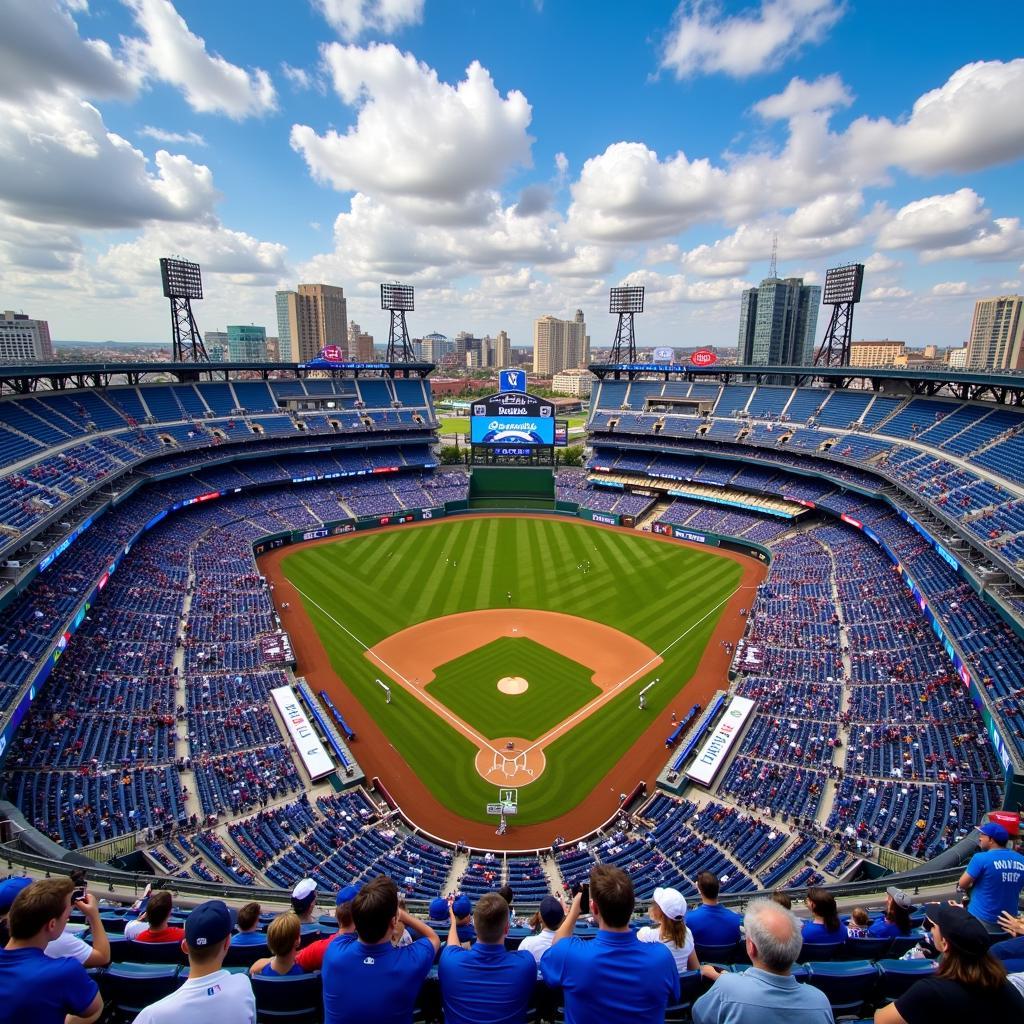 Kansas City Royals Kauffman Stadium Aerial View