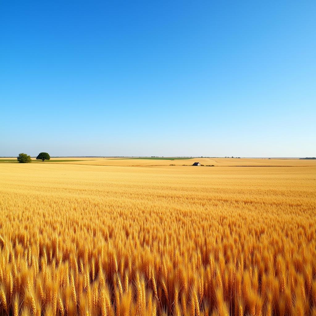 Kansas Wheat Field Landscape