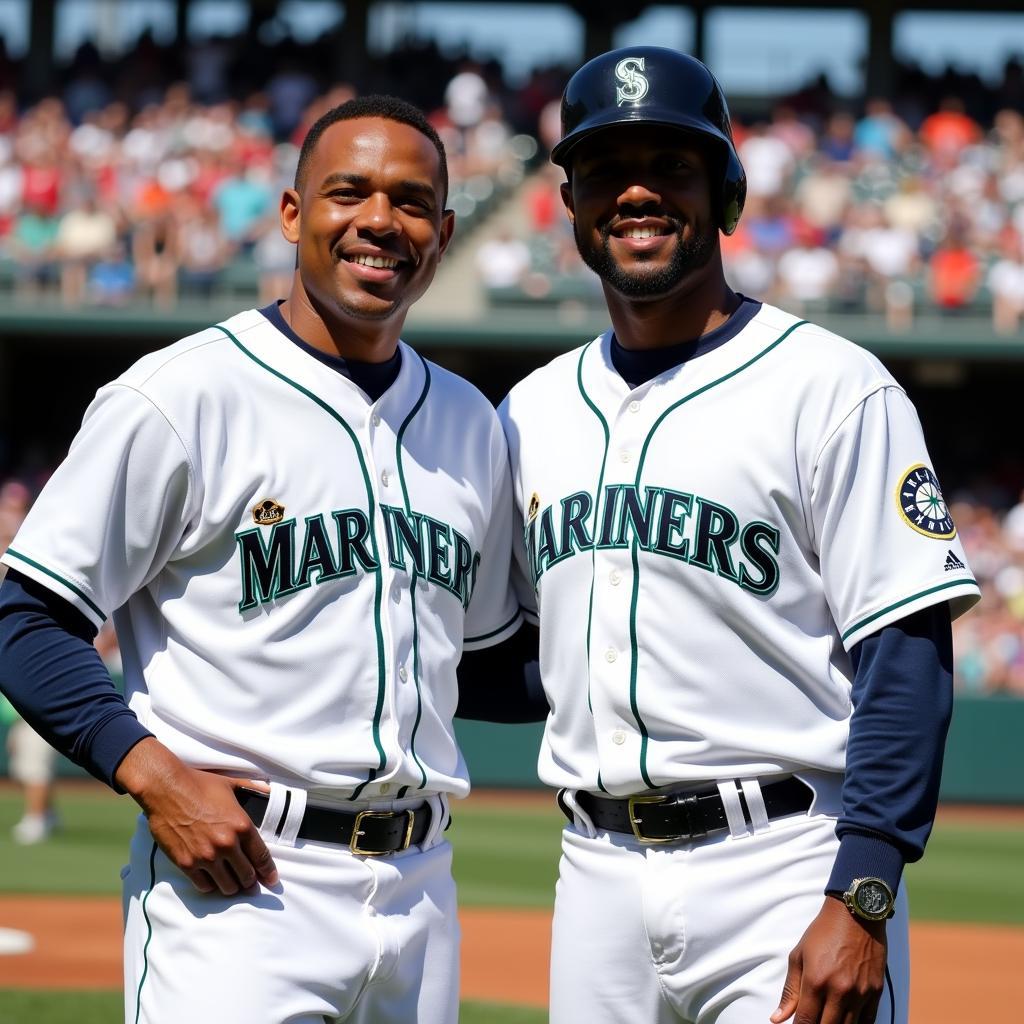 Ken Griffey Jr. and Sr. playing together