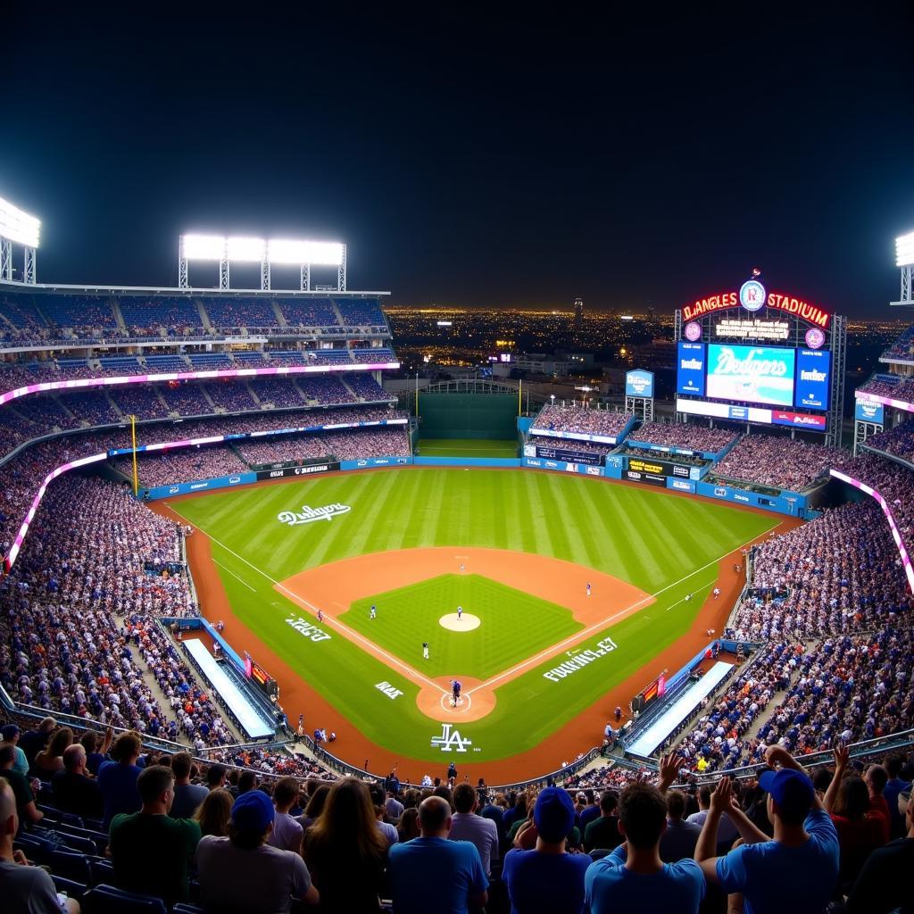 Dodgers Stadium at Night