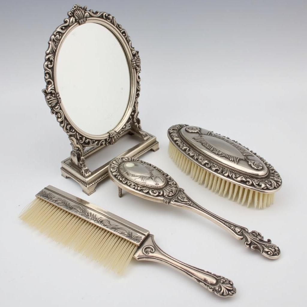 Lady Esther Silver Plate Vanity Set