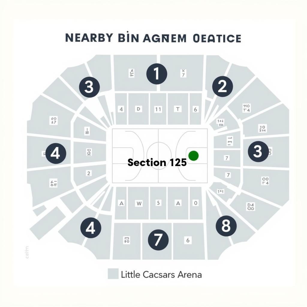 Little Caesars Arena Section 125 Navigation