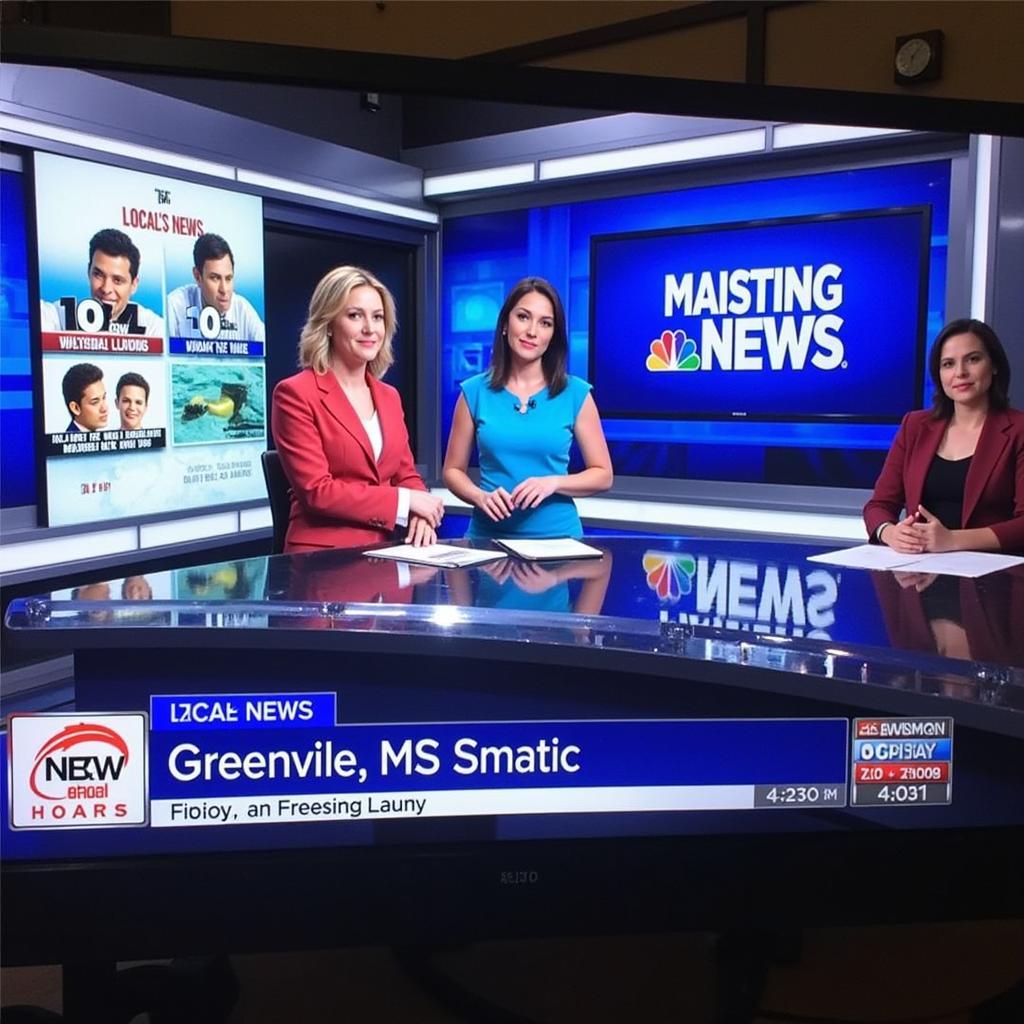 Local Greenville MS TV News Broadcast