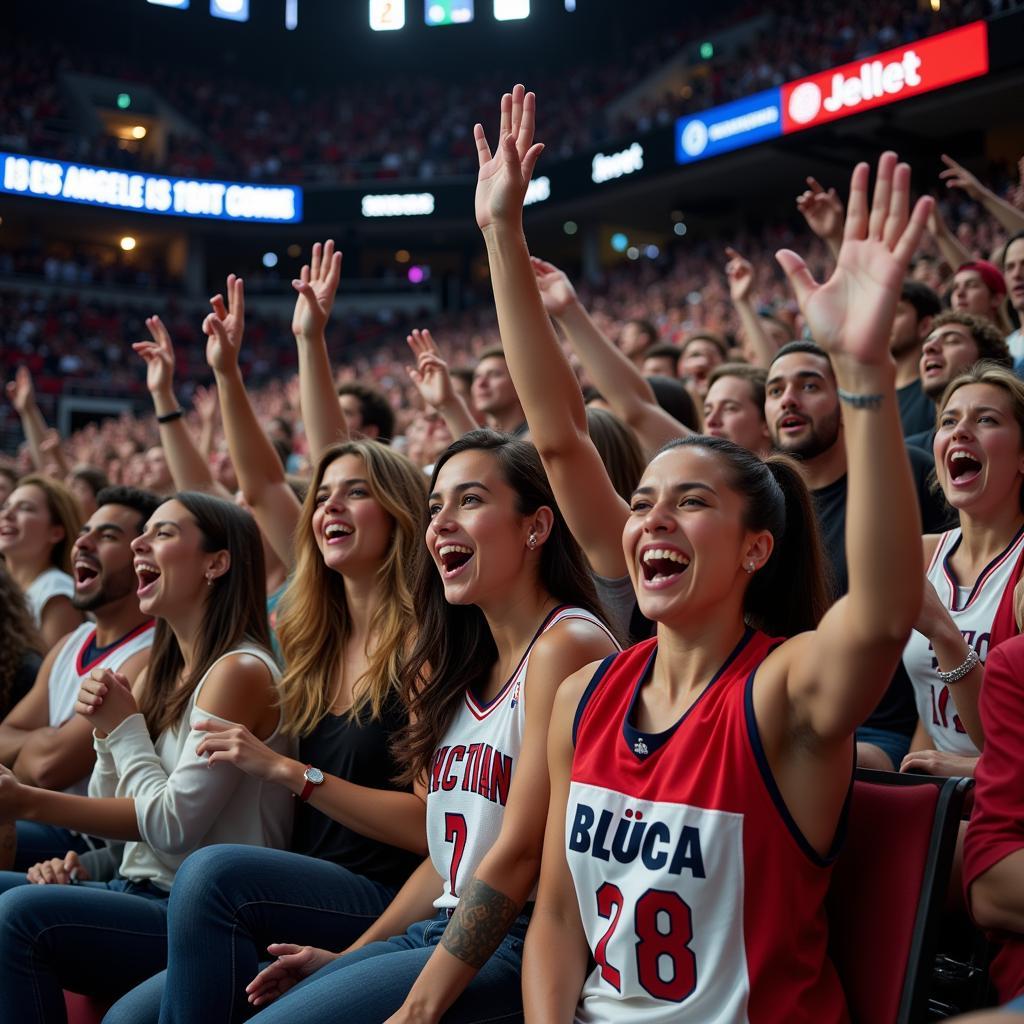 Los Angeles Sports Fans Cheering