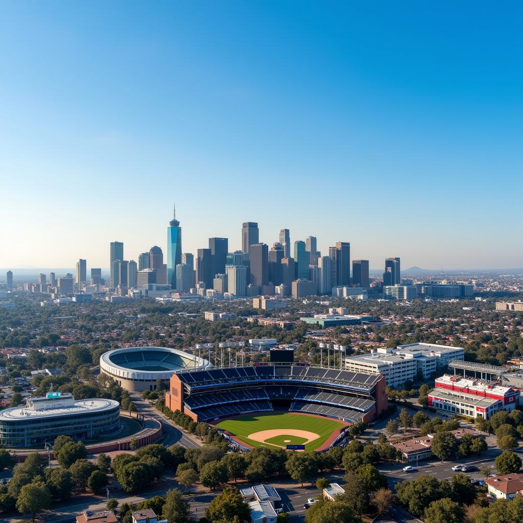 Los Angeles Sports Venues Skyline