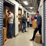 Previewing Storage Units at a Los Angeles Auction