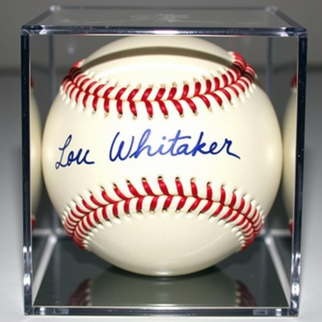 Lou Whitaker Autographed Baseball