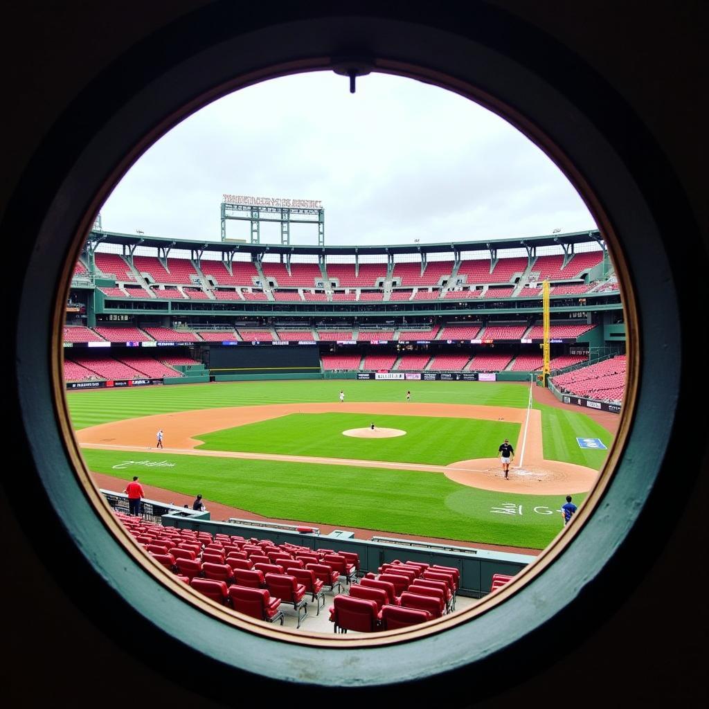 Maker's Mark Barrel Room View of Wrigley Field