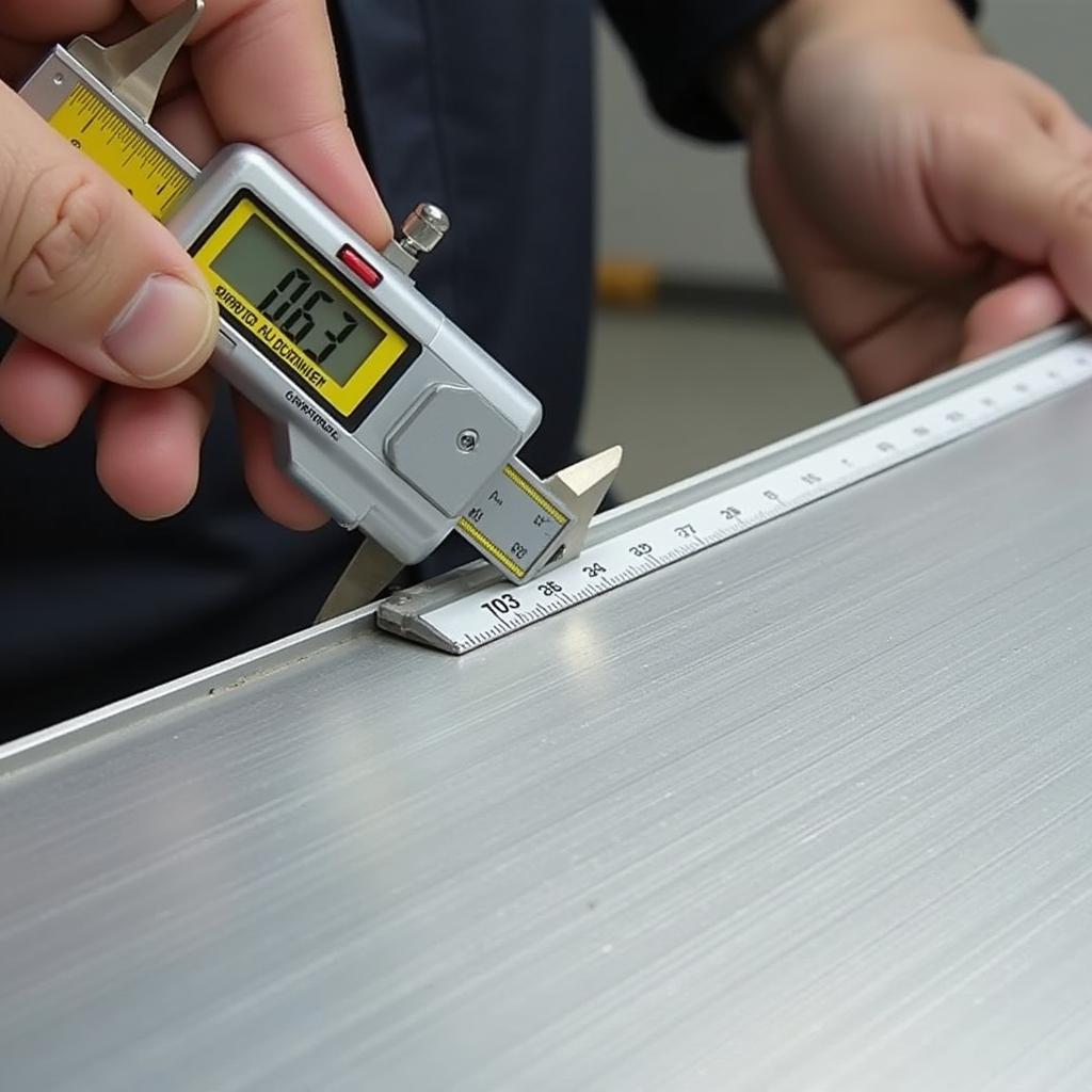 Measuring Material Thickness with a Caliper