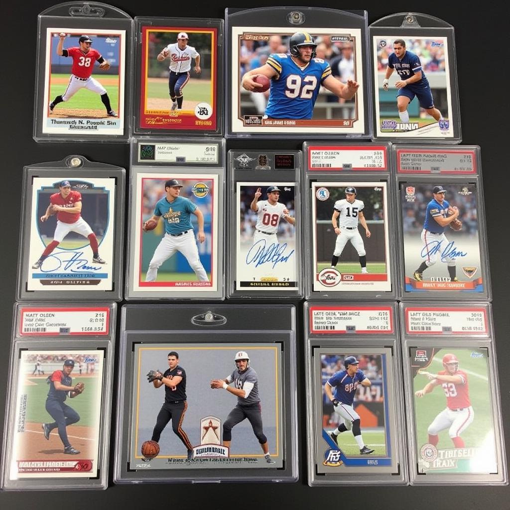 Matt Olsen Rookie Card Collection Display