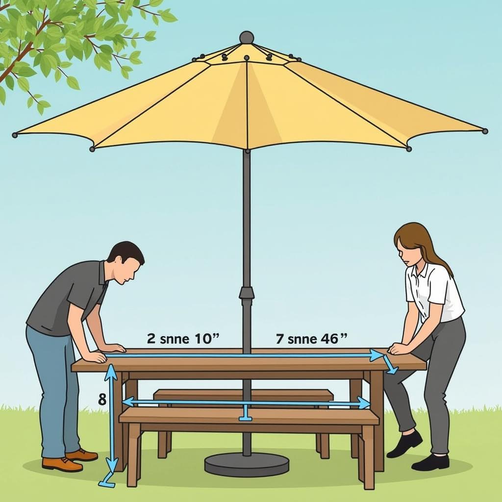 Measuring a Patio Table for a Seven Foot Umbrella