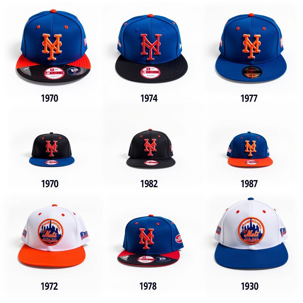 Evolution of Mets World Series Caps