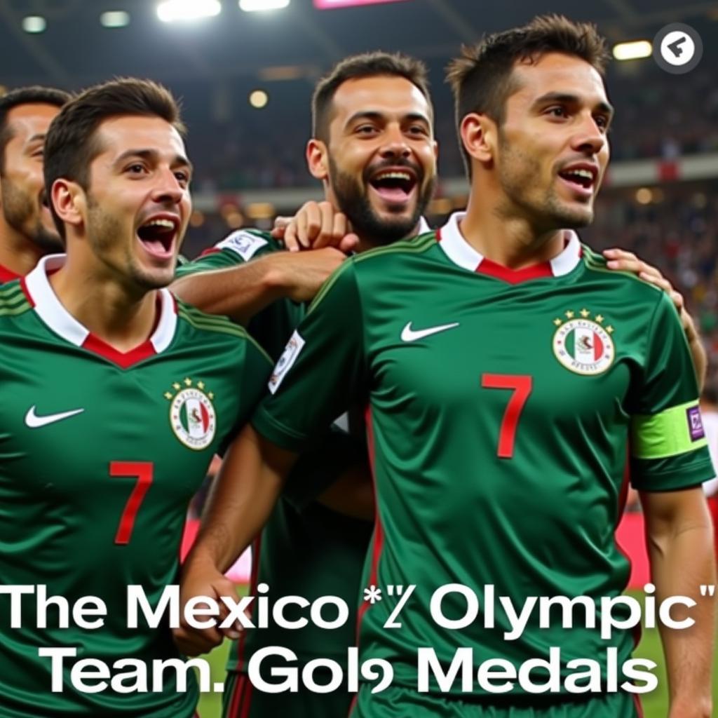 Mexico Olympic Team Celebrating in 2012 Jerseys