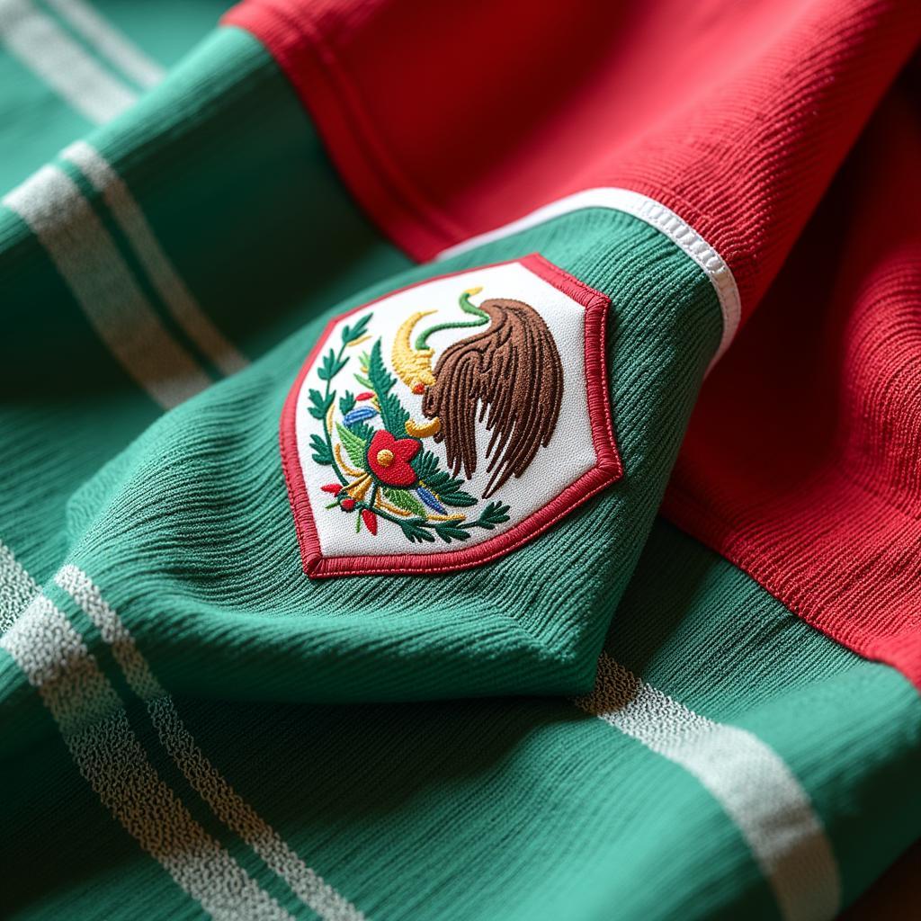 Mexico World Cup Jersey 2006 Close-up Detail