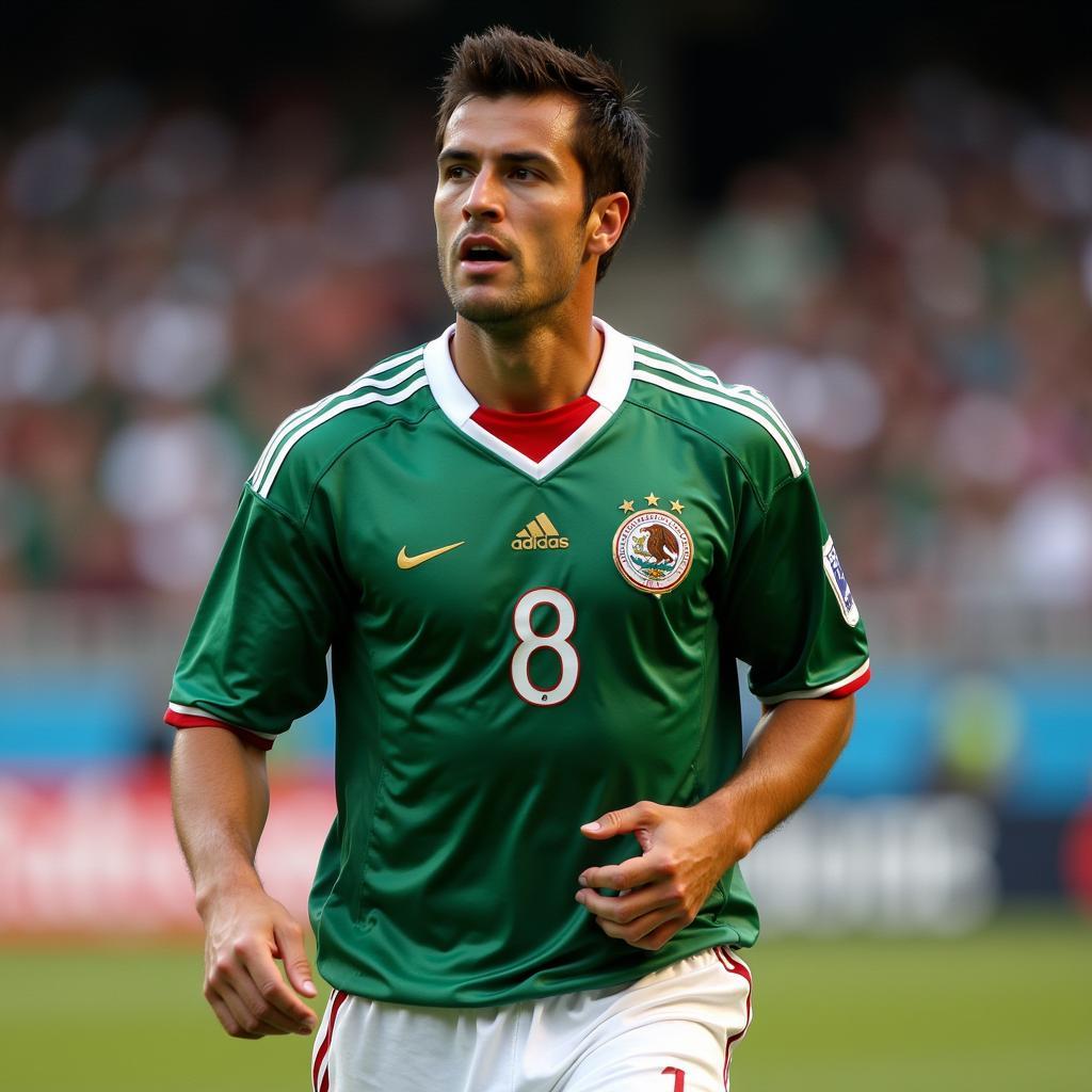 Mexico World Cup Jersey 2006 Player Action